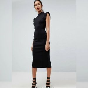 ASOS Midi Tall High Neck Pencil Dress Size 8